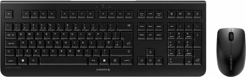 Set tastierë dhe maus Cherry DW 3000, Wireless, QWERTY, i zi