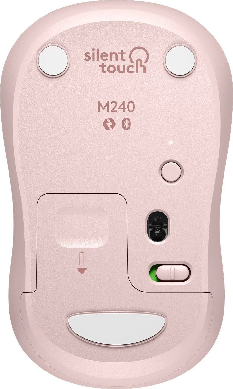 Maus Logitech M240 - Wireless, BT, rozë