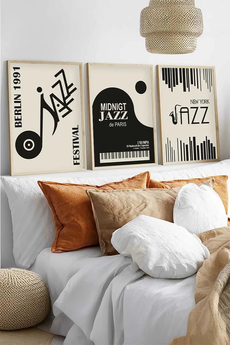 Pikturë dekorative me kornizë, set prej 3 copësh, Wallity, Huhu566, 50x70cm