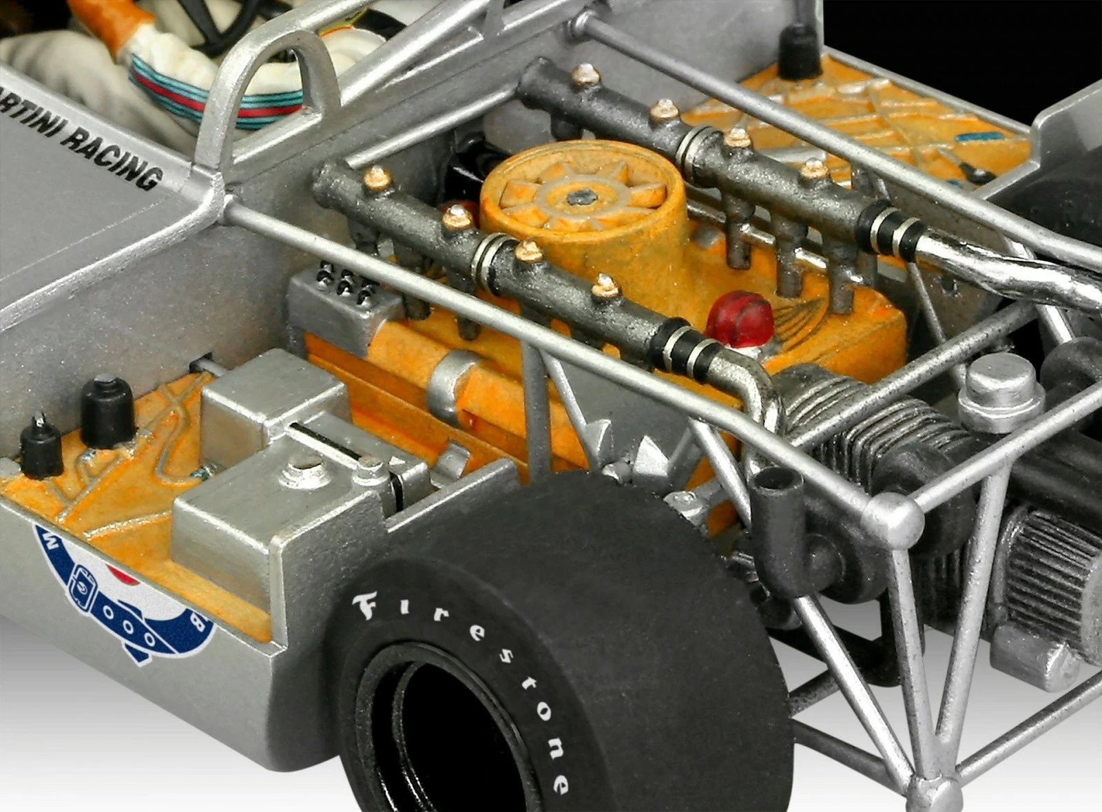 Model plastik makine Revell Porsche 917/10, 1:32, 64 pjesë, argjendtë