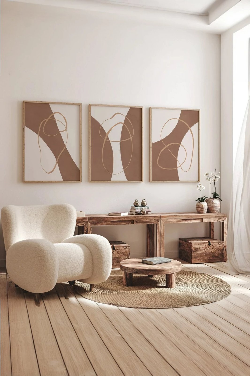 Pikturë dekorative me kornizë (3 copë), Wallity, 3Dartsohoset77