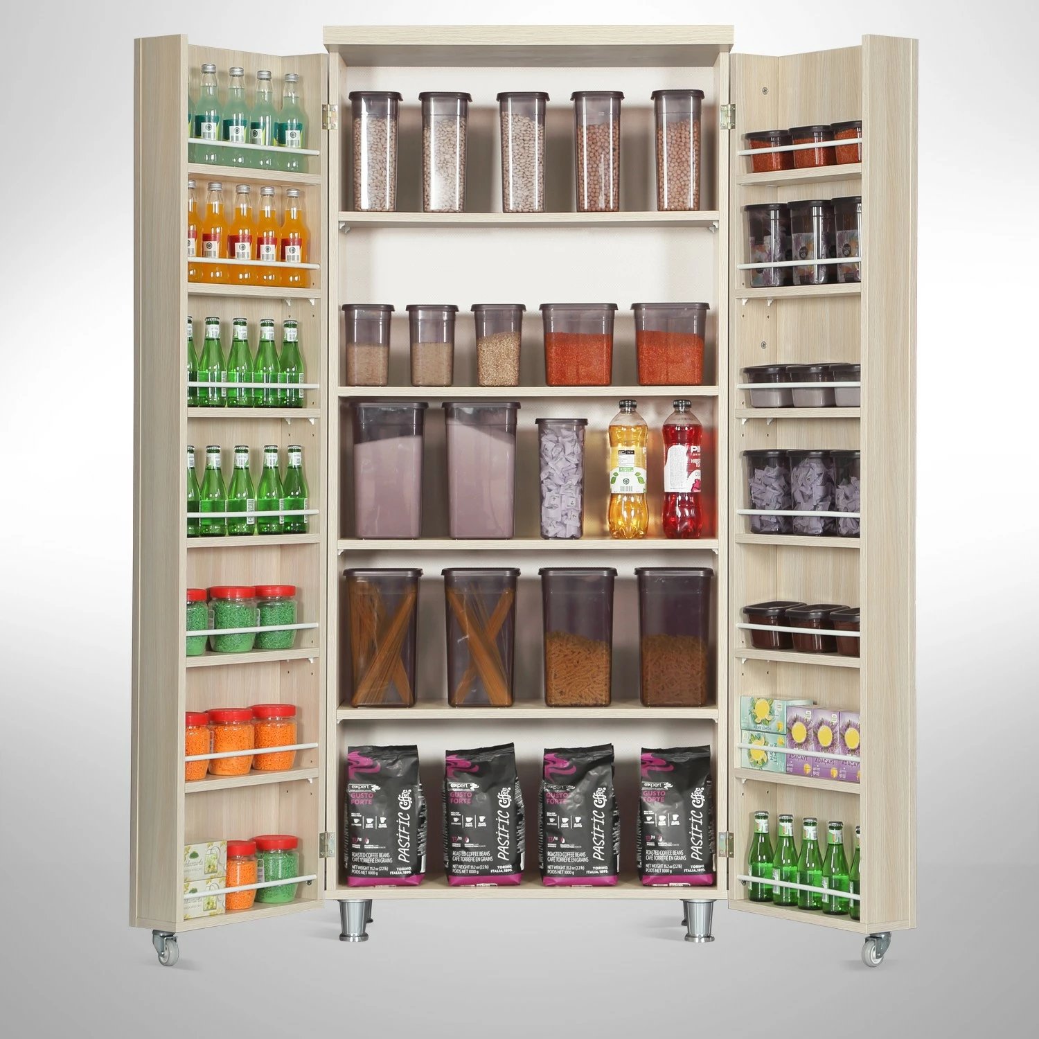 Dollap multifunksional, ngjyrë lisi e çelët, Hanah Home Guzzo