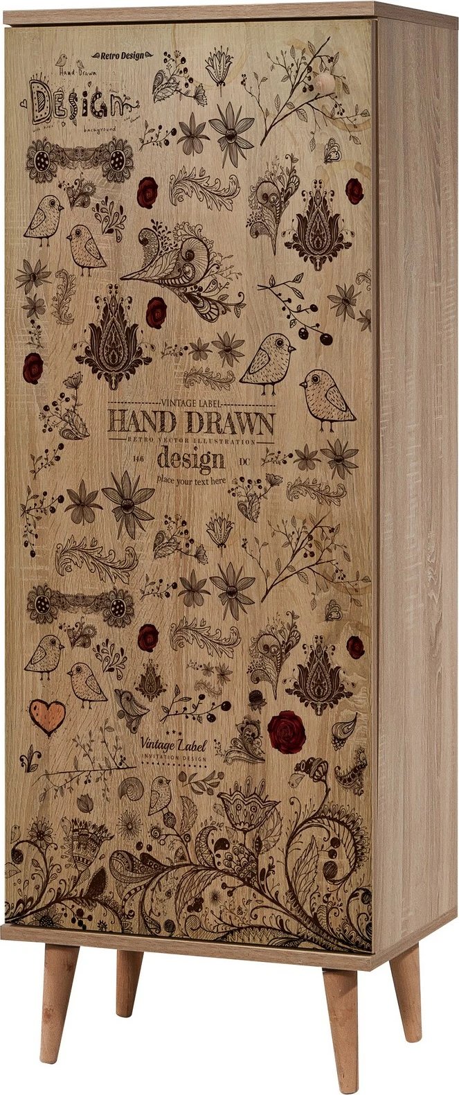 Dollap për këpucë Hanah Home, Filinta-731, ngjyrë lisi Sonoma