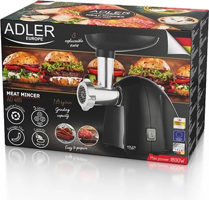 Mulli mishi Adler AD 4811, 1.8 kg/min, 600W (maks 1800W), 3 sita 3/5/7 mm, i zi Mulli mishi Adler AD 4811, 1.8 kg/min, 600W (maks 1800W), 3 sita 3/5/7 mm, i zi