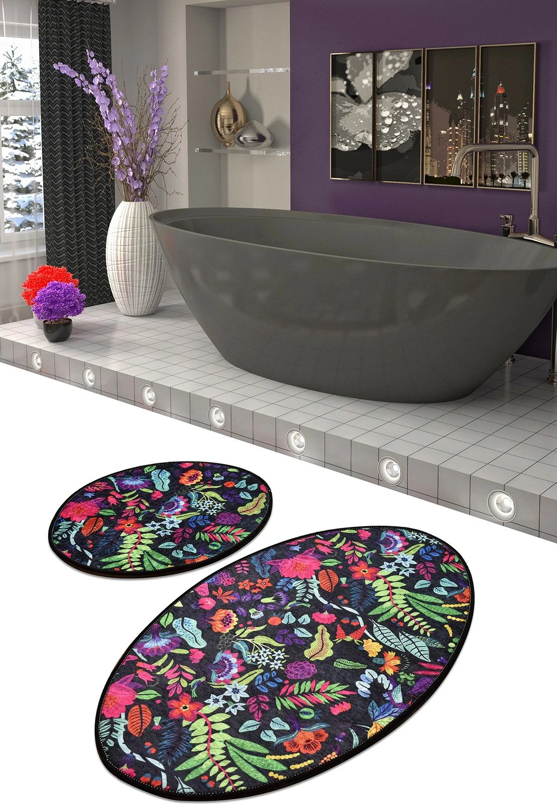 Set tapetash për banjo (2 copë), Mijölnir, Pictura - e zezë