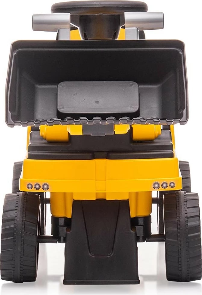 makinë lodër me hipje Milly Mally CAT Loader 5299, 4 rrota, krah e kovë lëvizëse, horn me AAA, deri 25 kg, 12–36 muaj, zezë/verdhe