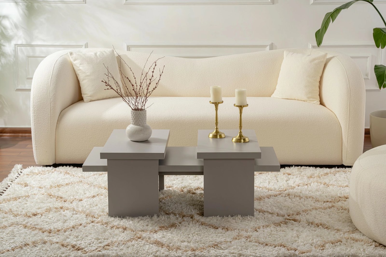 Set tavolinash kafeje Nordure, Sanctuary, ngjyrë gri