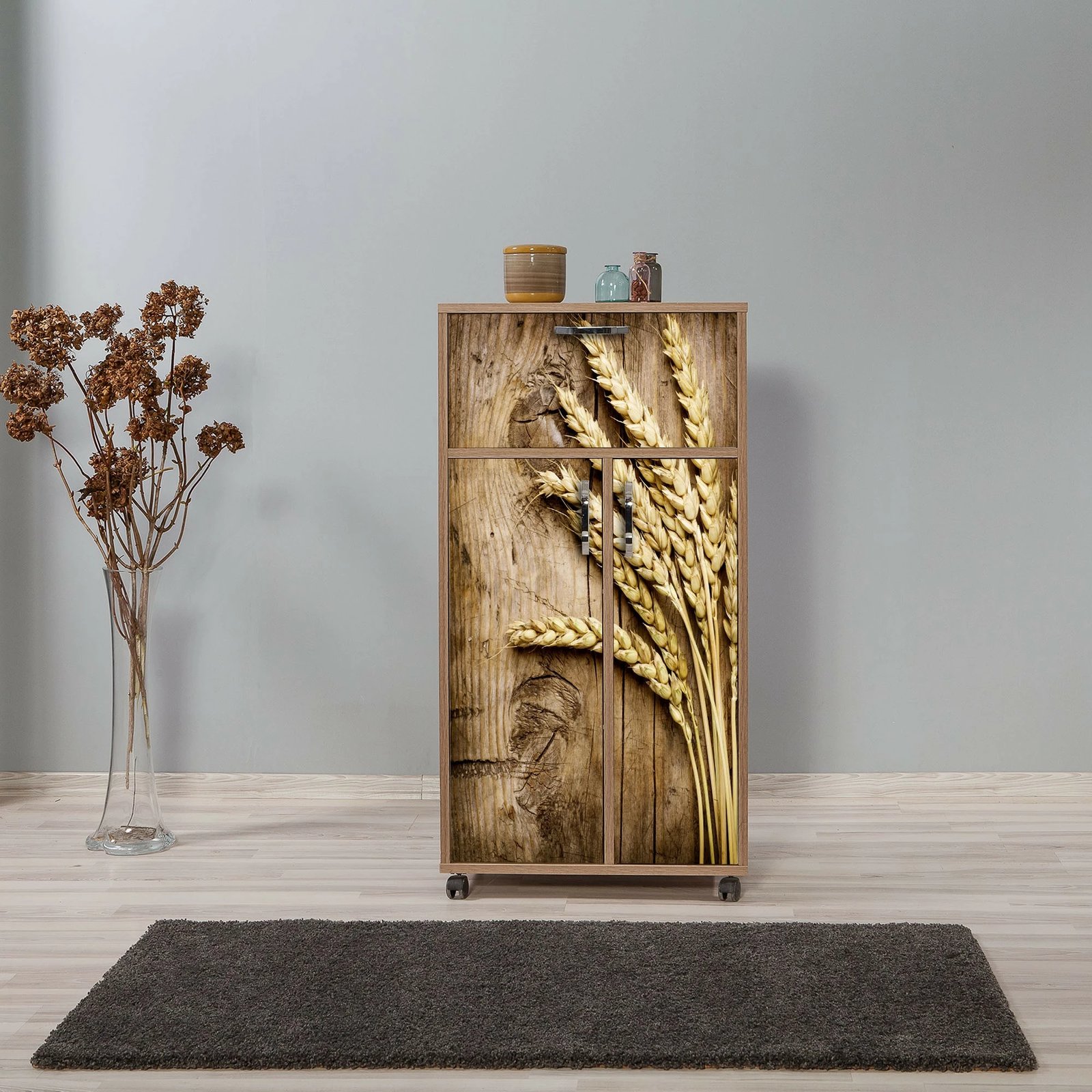 Dollap multifunksional Hanah Home, kiler, ngjyrë lisi Sonoma, 735