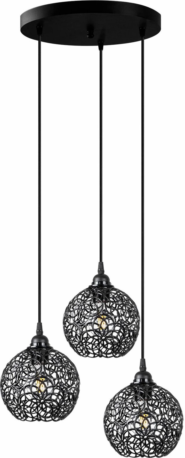 Llambë tavani Opviq Hay, metal i zi, 40x40x113 cm