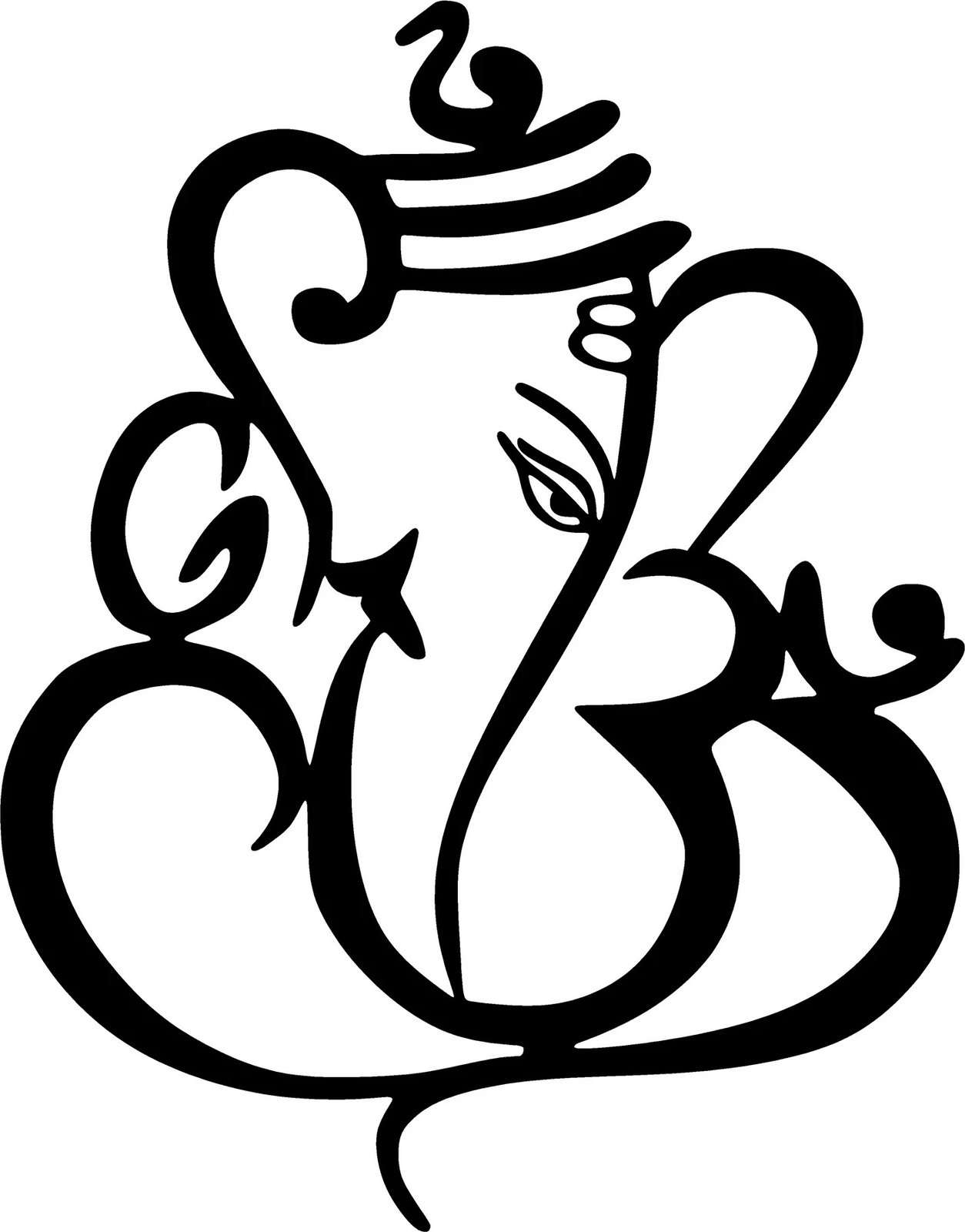 Aksesor dekorativ metalik për mur Wallity, Ganesha, ngjyrë e zezë