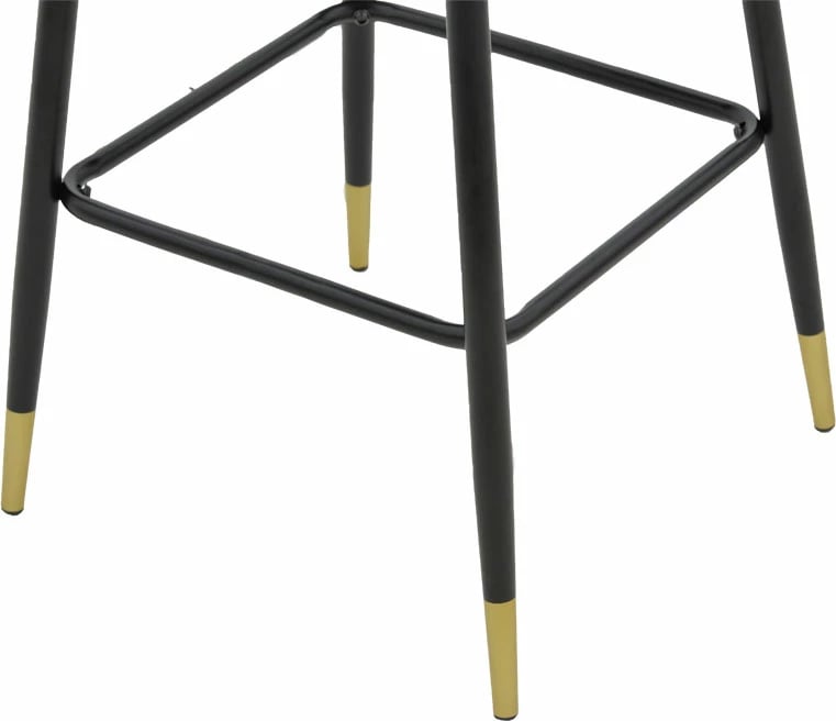 Karrige për bar Lithe metal ngjyrë ari e zezë-kadife mollë e kalbur 47x44x98cm