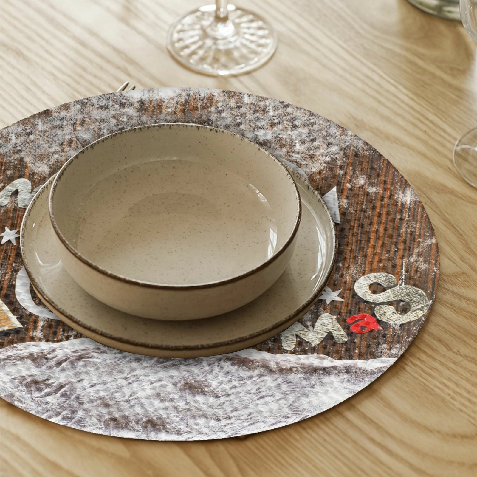 Set nënshtrues tavoline Hermia Concept, shumëngjyrësh, 4 copë, 37cm