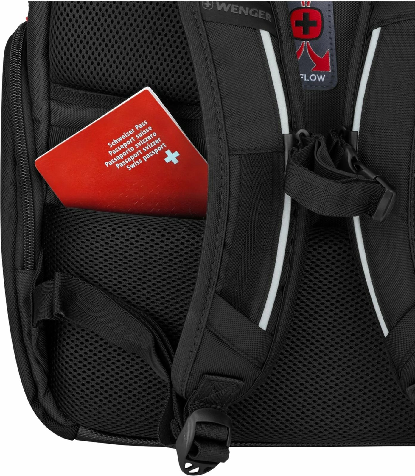 Çantë shpine Wenger Meteor 43, 17 inç, xhep për tablet, e zezë