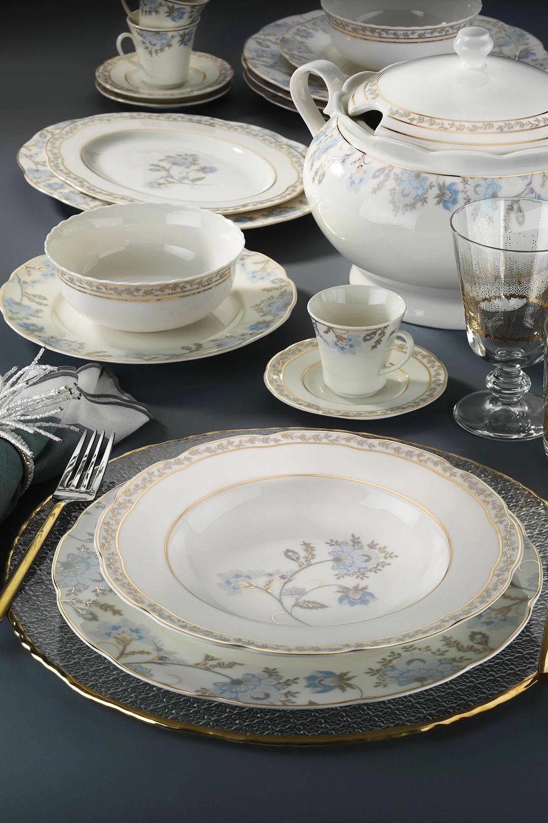 Set enësh për drekë, 68 copë, Hermia Concept, BNOLY68YT43010542