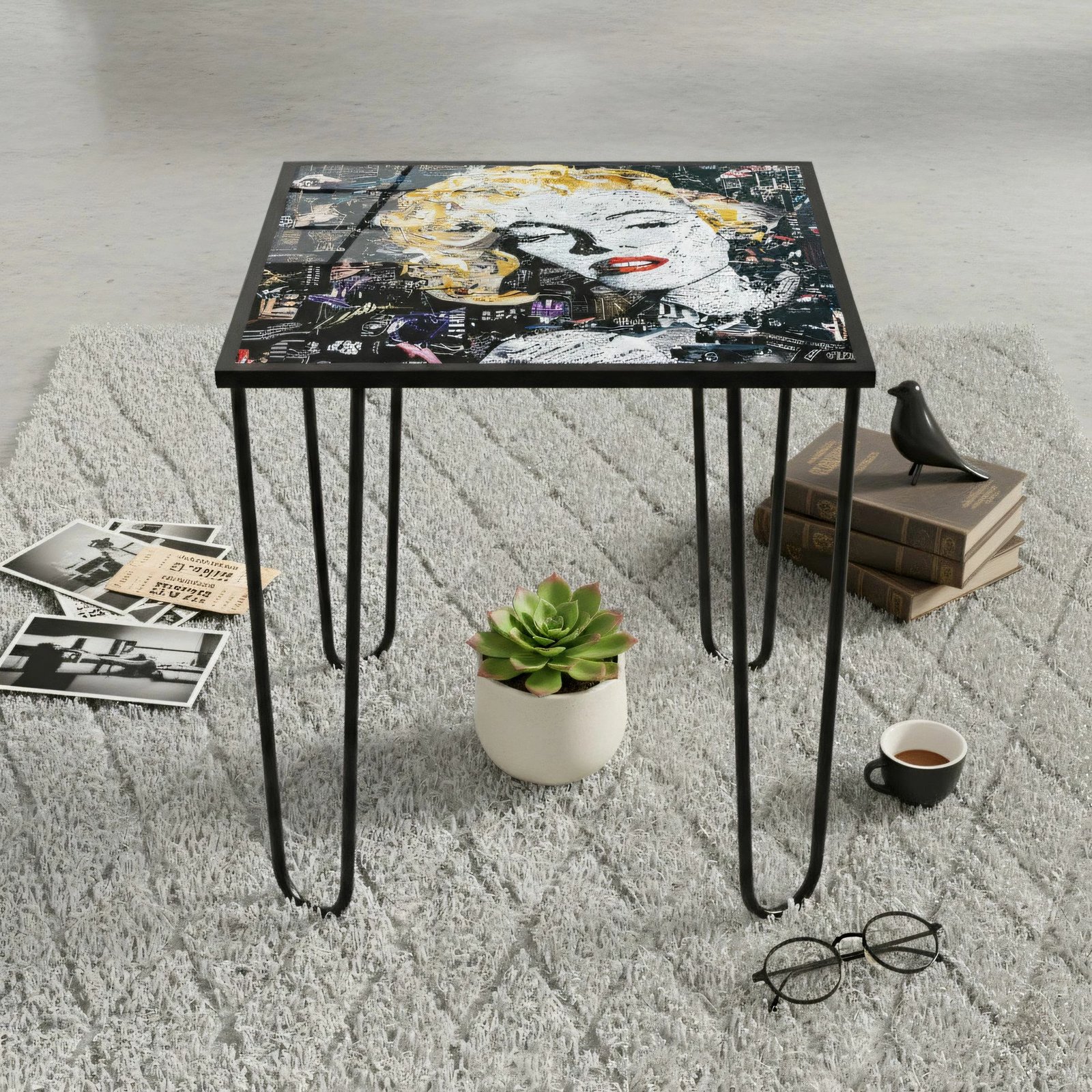 Tavolinë kafeje Skye Decor, shumëngjyrëshe, Shb-032-E