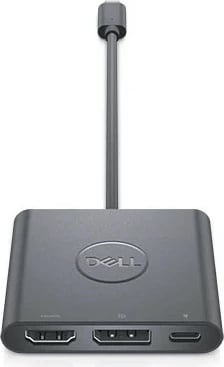 Adapter video Dell USB-C në DisplayPort/HDMI + PPT, gri