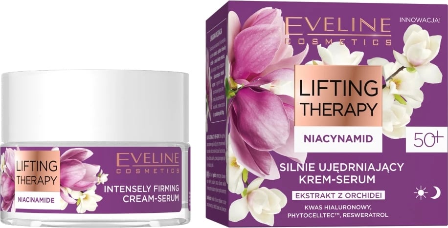 Krem-Serum për fytyrë Eveline Cosmetics Lifting Therapy Niacinamide Intensively Firming 50+ për femra 50ml
