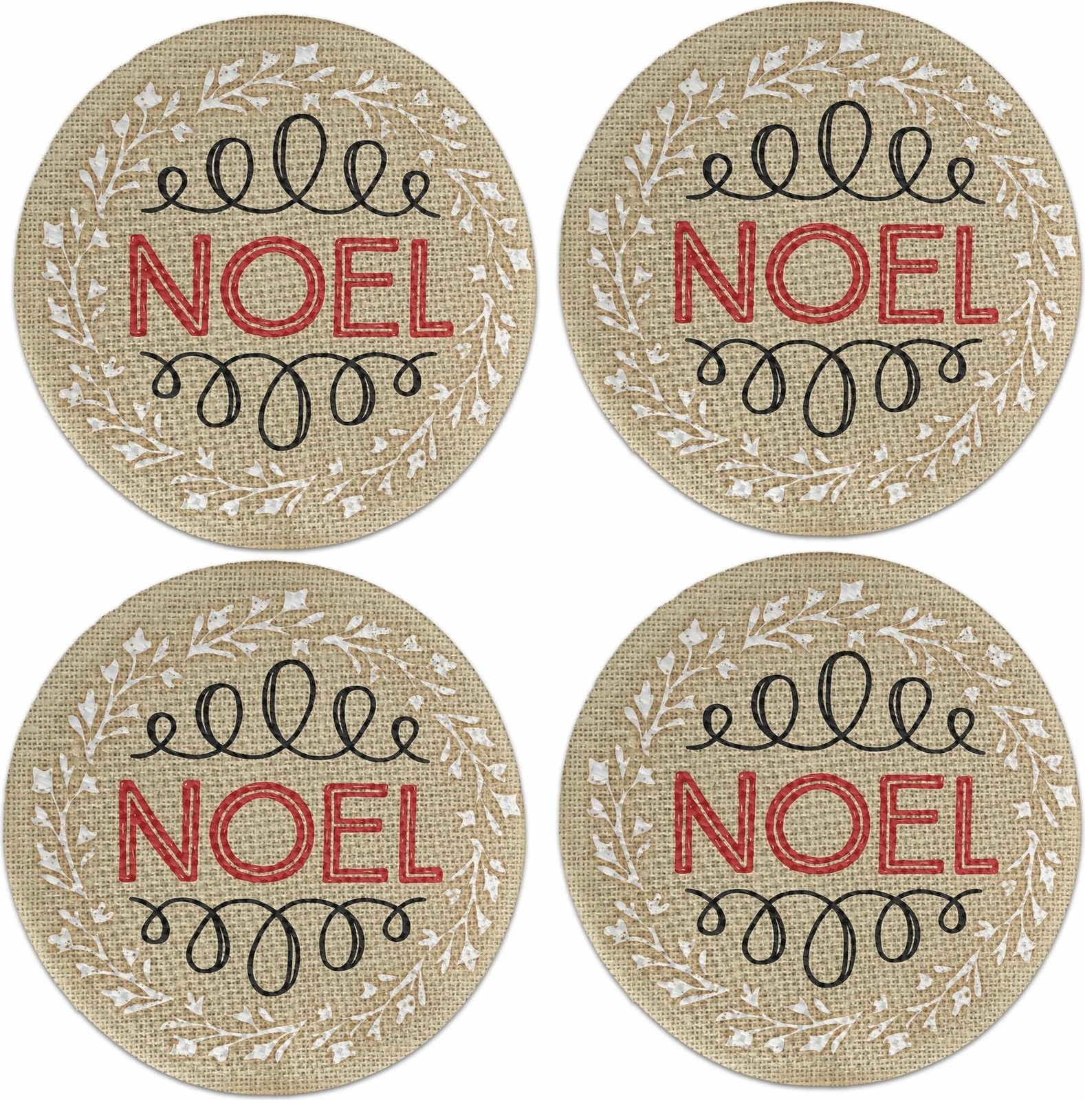 Set nënshtrues tavoline Hermia Concept, shumëngjyrësh, 37cm, 4 copë