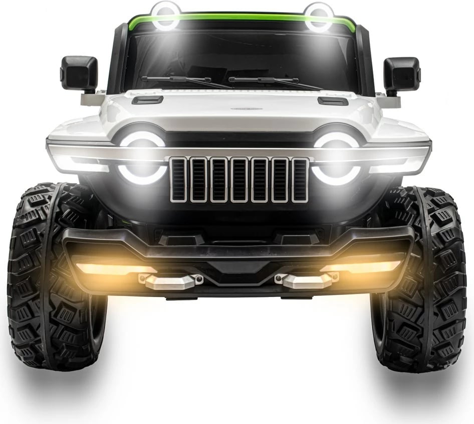 makinë elektrike për fëmijë, Baby Mix Flexible, 12V 14Ah 2x45W, RC 2.4G, kapacitet 50 kg, e bardhë