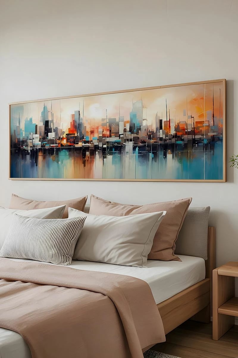 Pikturë dekorative me kornizë, Wallity, Artsmdfyty19-3370, shumëngjyrëshe, 33x70cm