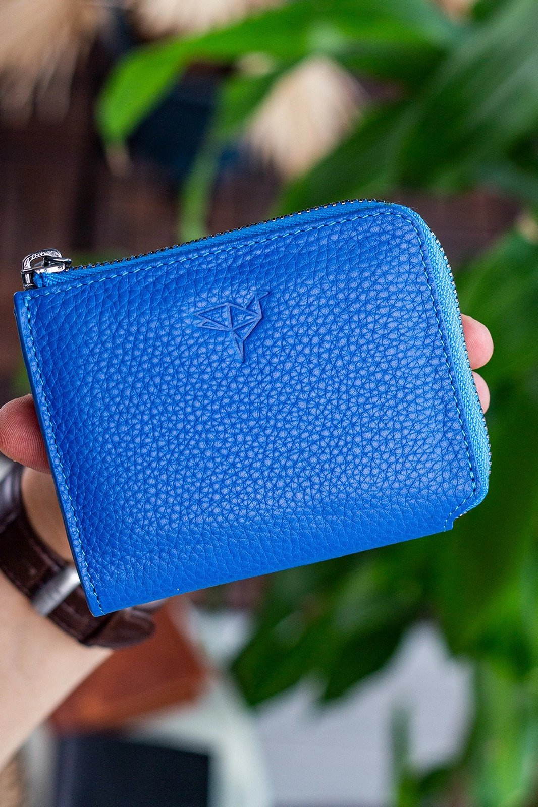 Portofol unisex, ngjyrë sax blue, Zoozie Bags, Leeds