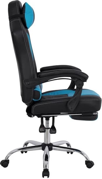 Karrige gaming për zyre me këmbëz FH1055.08 Synchro e zezë dhe blu e lehtë 66x67x130 cm
