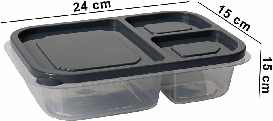 Set kuti për organizim (8 copë), ngjyrë antracit, 15x24x5cm