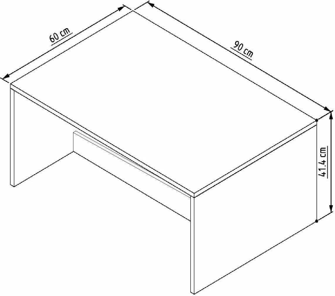 Tavolinë kafeje Skye Decor, Lenna, e bardhë