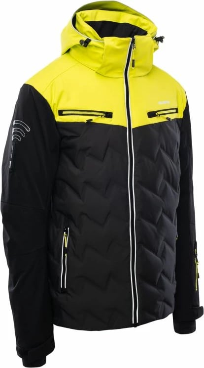 Jakne ski për meshkuj Iguana, zi-verdhë