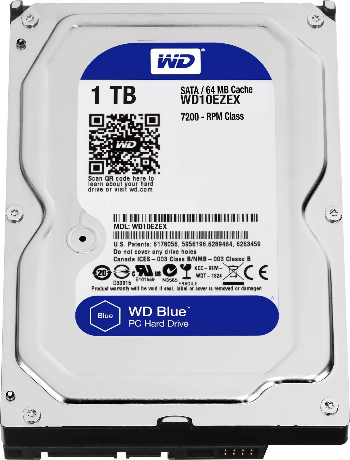 Hard disk Western Digital Blue, 1 TB, 7200 RPM, 64 MB, 3.5", Serial ATA III