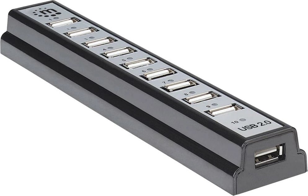 USB hub MANHATTAN 10 porta USB 2.0, zi