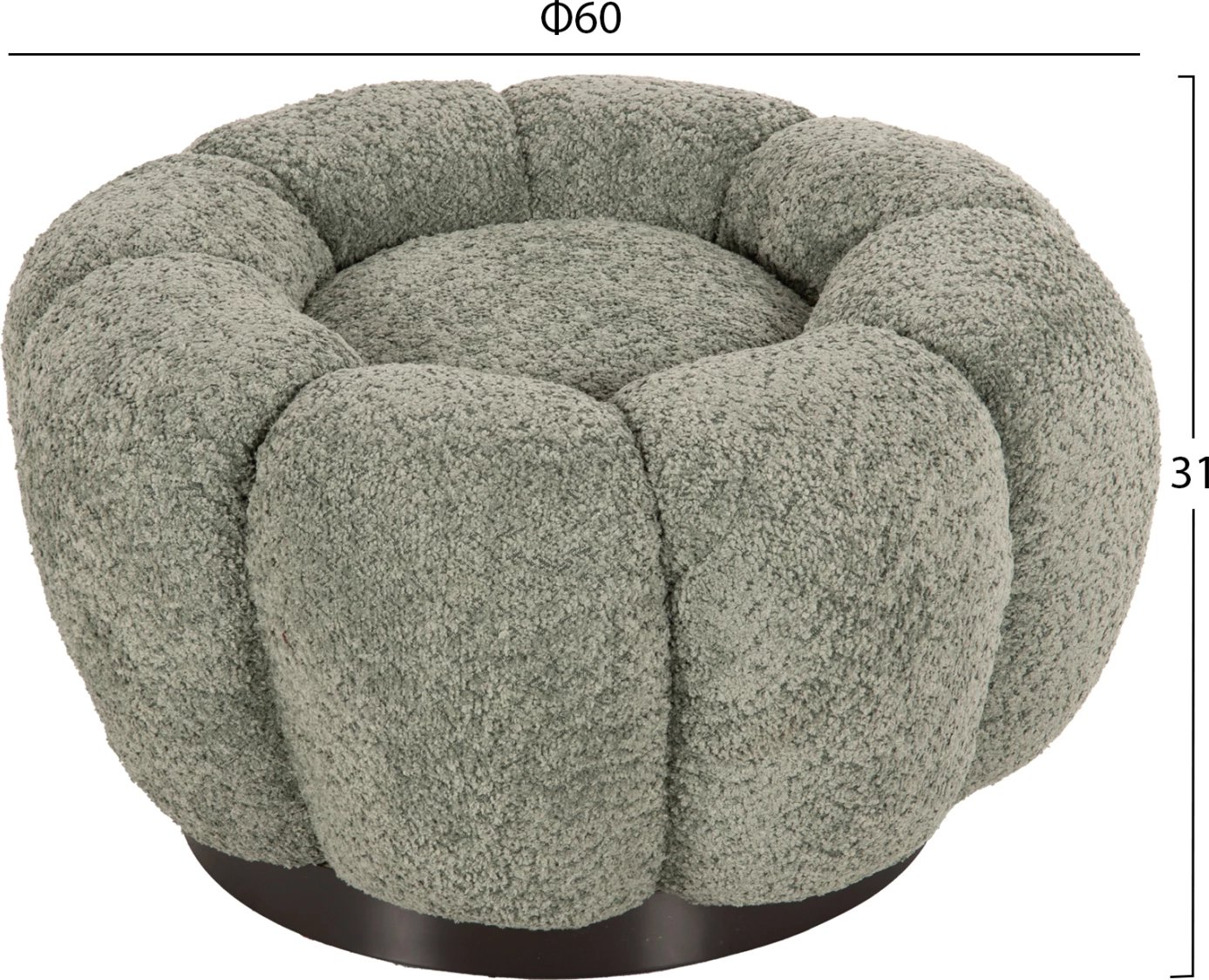 Karrige për bar, ngjyrë fistik, FH9602.05, Φ60x31H cm