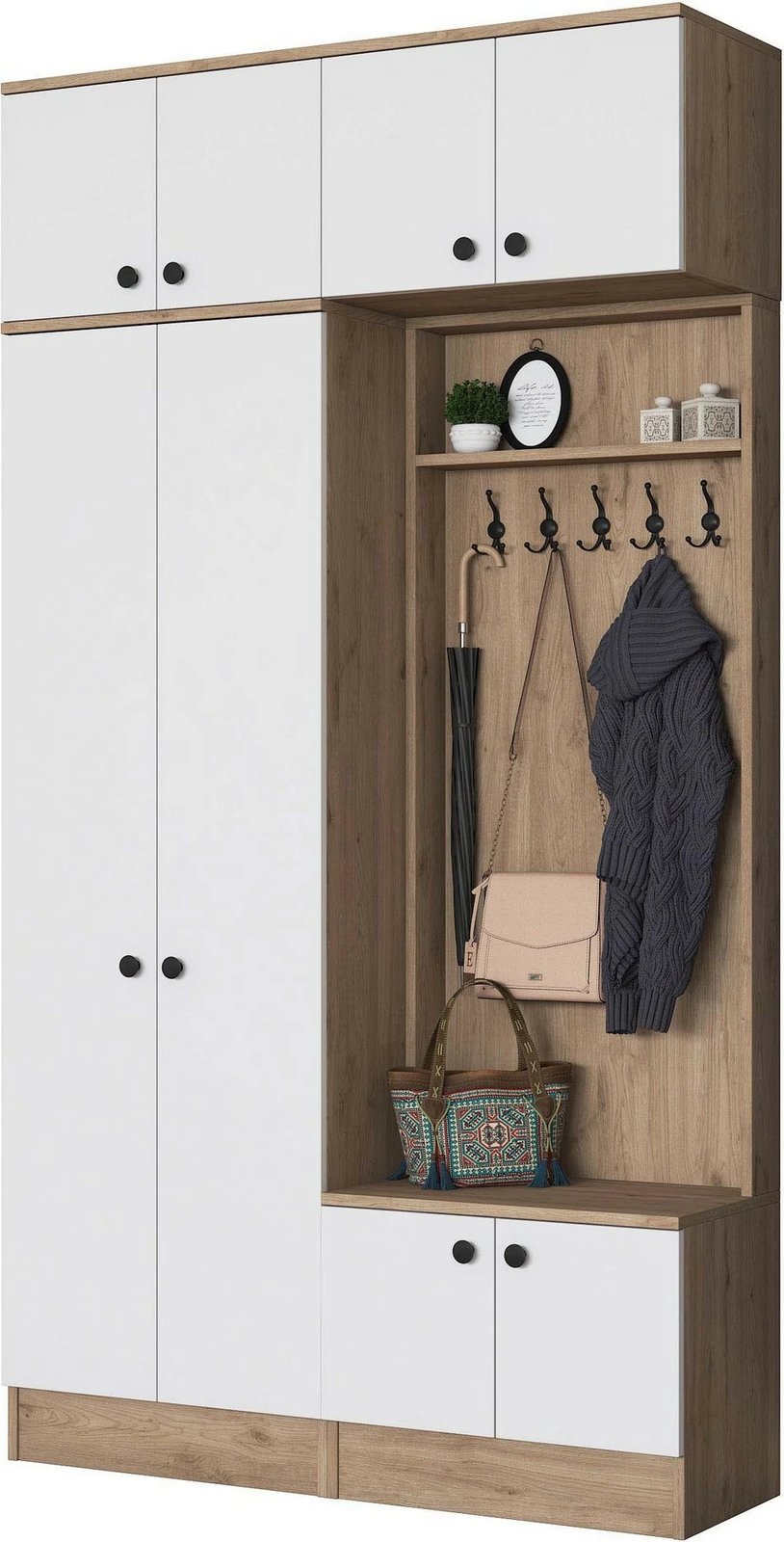 Stendë korridori Skye Decor, ngjyrë arrë dhe e bardhë, EA145 - 3840