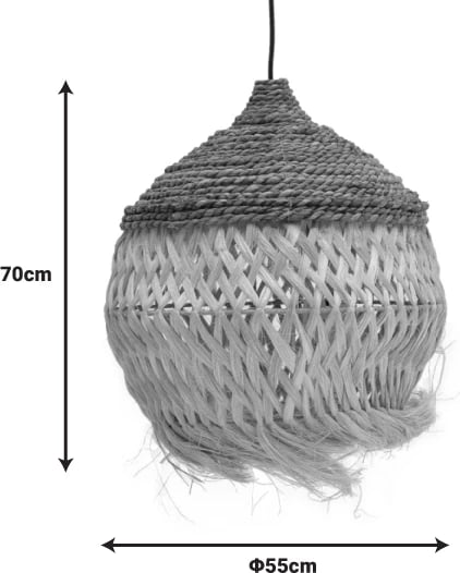 Llambë tavani Fiorine Inart abaca ngjyrë natyrale D55x70cm