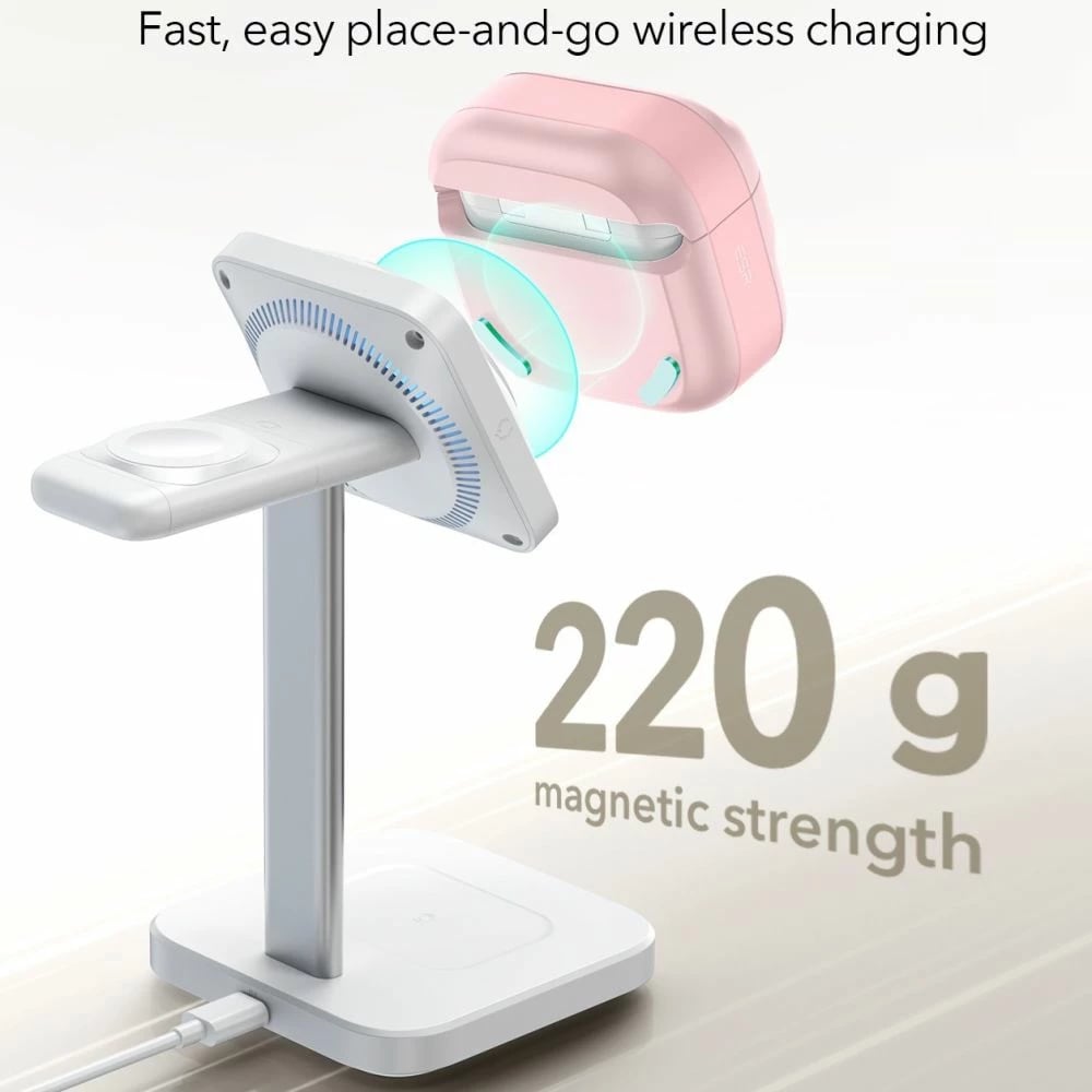 Mbështjellës ESR Pulse HaloLock MagSafe për AirPods 4, rozë