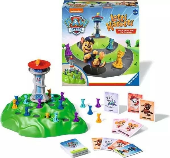 Lojë tavoline Ravensburger Lotti Karotti Paw Patrol, për familje, 2-4 lojtarë, shumëngjyrëshe