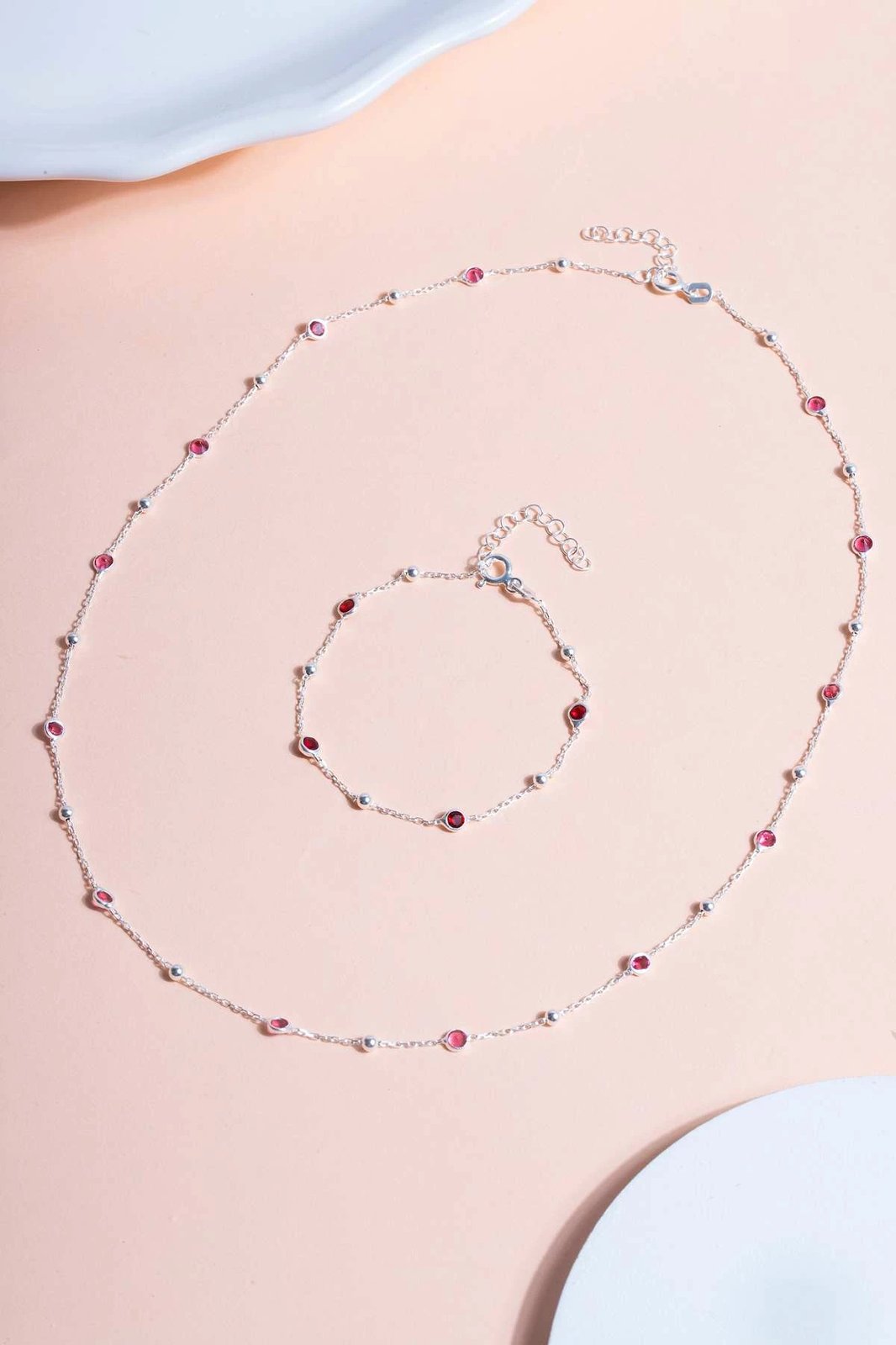 Byzylyk argjendi Jumeon, gurë të kuq, TFNY65233