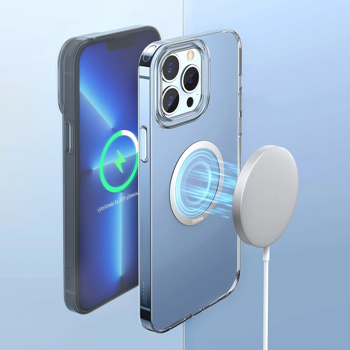 Unaza magnetike Baseus Halo Series PCCH000001, për celular, 2 copë, e zezë