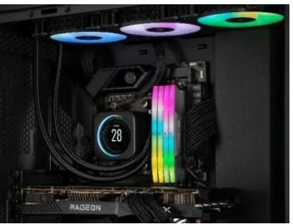 RAM Memorje Corsair Vengeance RGB DDR5 16GB (2x8GB) 6000MHz CL36, e zezë, set 2 copë