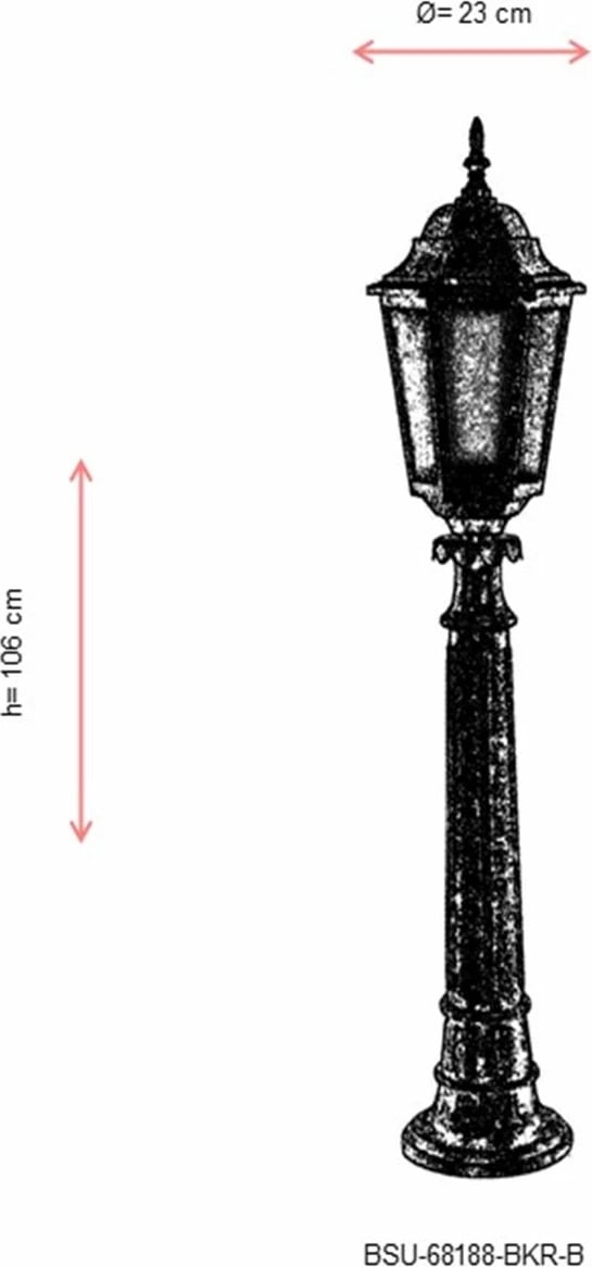 Llambë dyshemeje për jashtë Opviq, ngjyrë kafe, BSU-68188-BKR-B