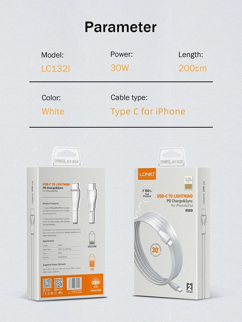 Kabllo E Karikimit LDNIO LC132-I Kabllo E Karikimit LDNIO LC132-I
