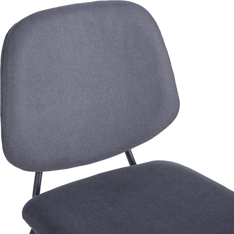 Set 4 karriga Pietro I, material poliestër, këmbë metalike të zeza, ngjyrë antracit, 45x55x82.5cm