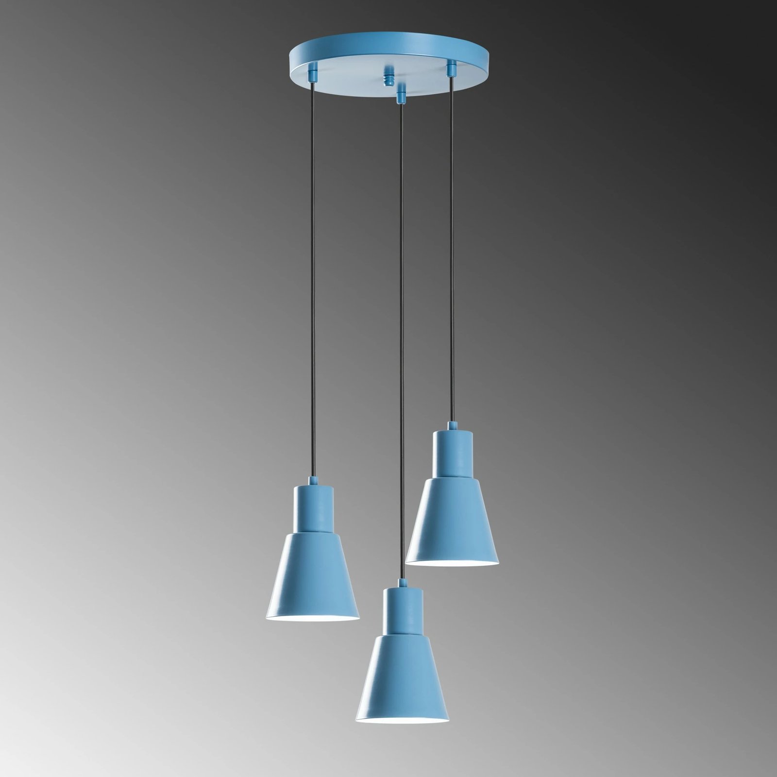 Llambadar Opviq, Konikkem - 6357, 3 drita, ngjyrë kaltër e çelët