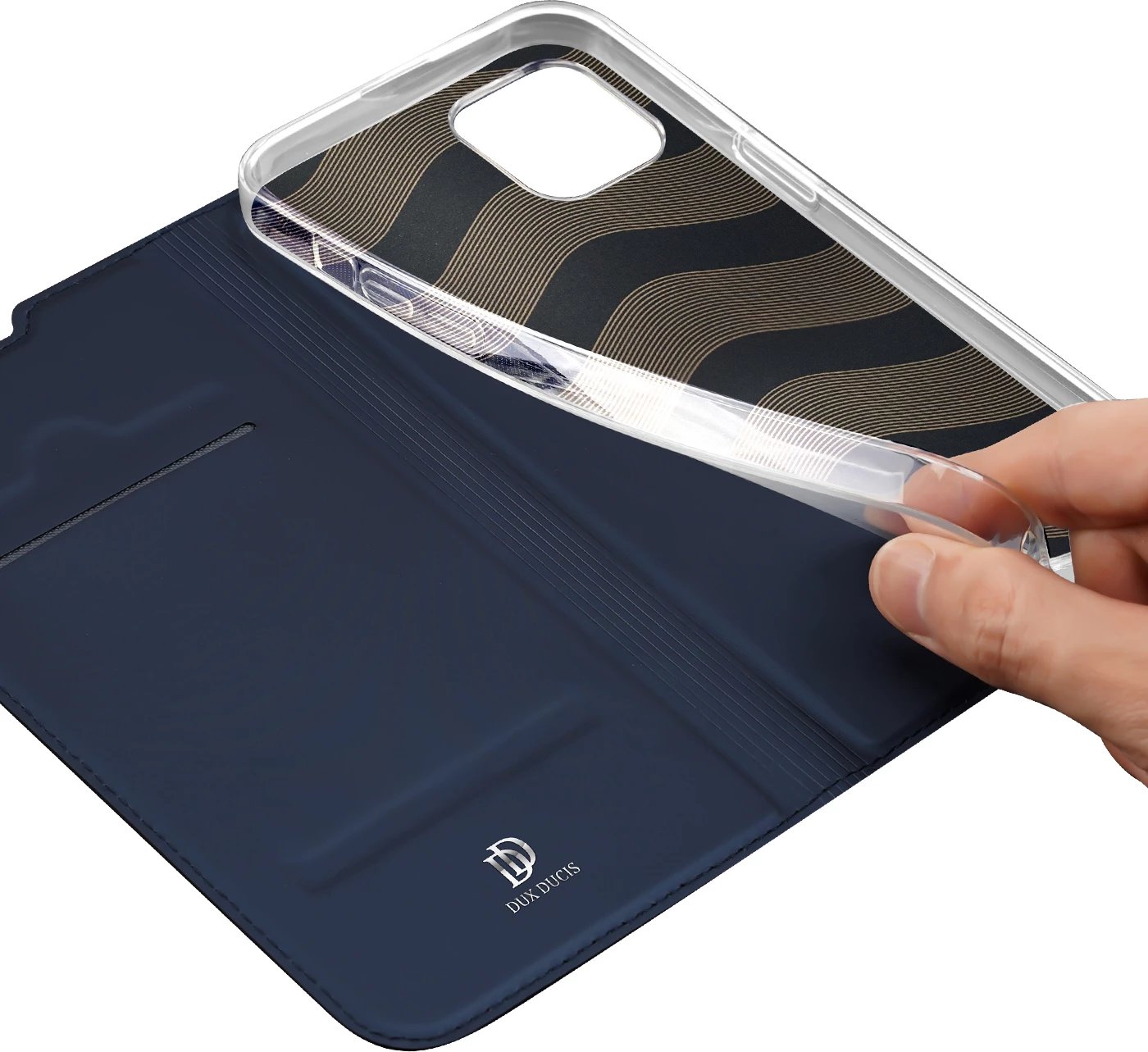 Mbështjellës Dux Ducis Skin Pro për iPhone 14 Plus, me kapak, funksion qëndrimi, xhep kartelash, Blu Mbështjellës Dux Ducis Skin Pro për iPhone 14 Plus, me kapak, funksion qëndrimi, xhep kartelash, Blu