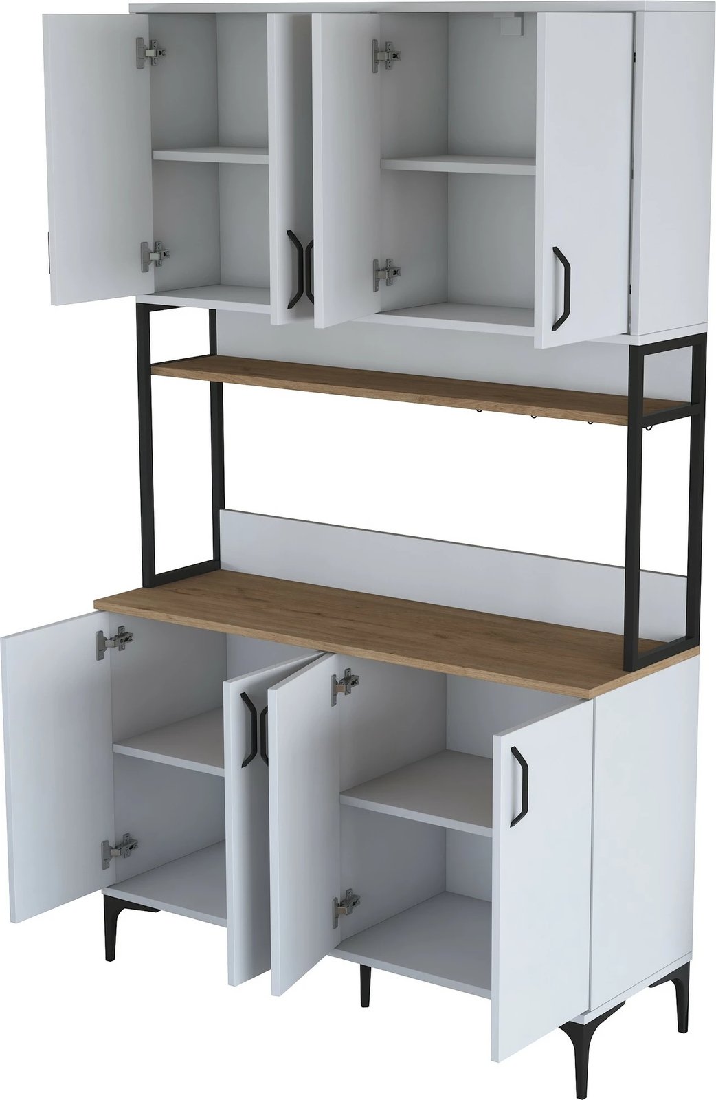 Dollap shumëfunksional Skye Decor, ngjyrë arre dhe e bardhë, JE173 - 3399