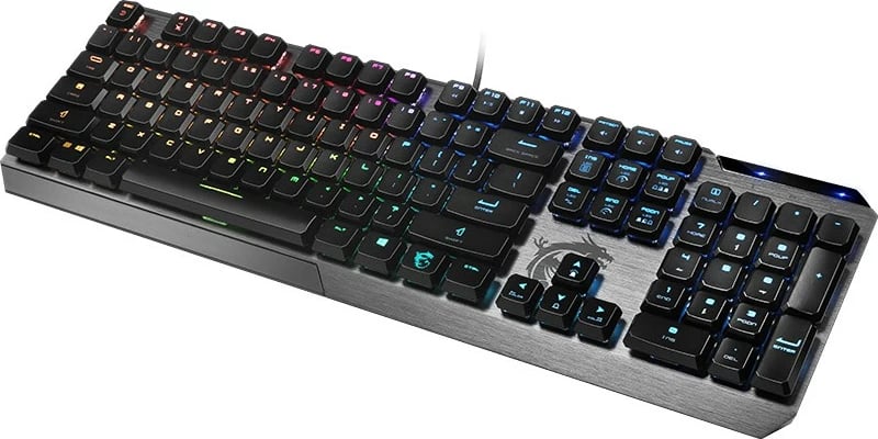 Tastierë gaming MSI VIGOR GK50 Low Profile, mekanike, RGB, USB, e zezë/metalike