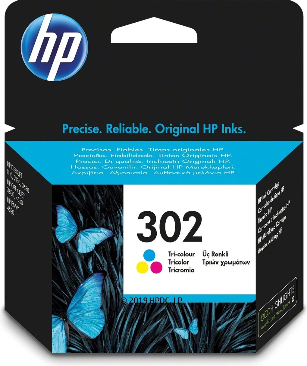 Ngjyrë për printer HP 302 ink, 3.5 ml, tre ngjyrësh