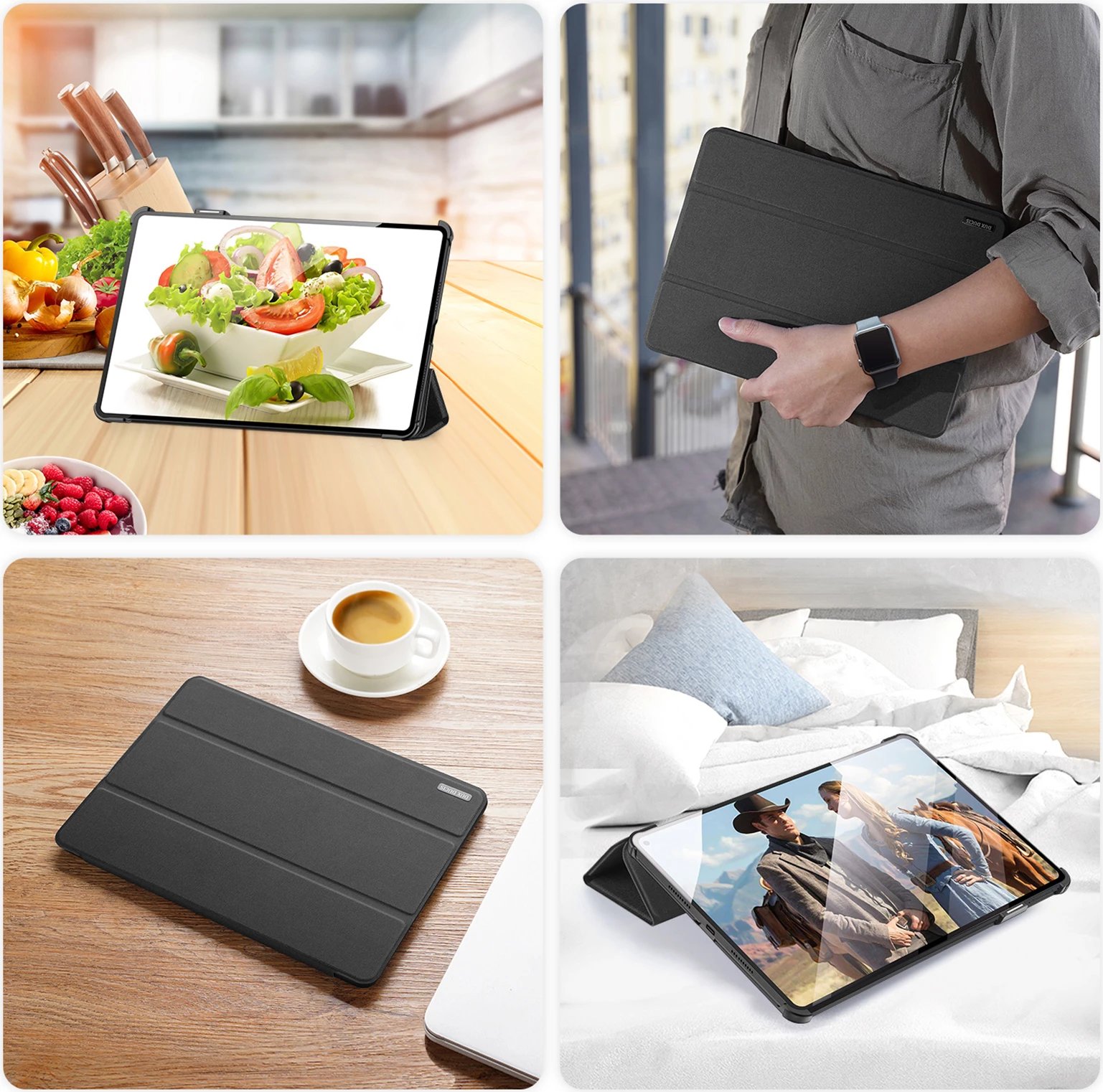 Mbështjellës tablet Dux Ducis Domo për Huawei MatePad Pro 11'' (2022), me qëndrim, i zi