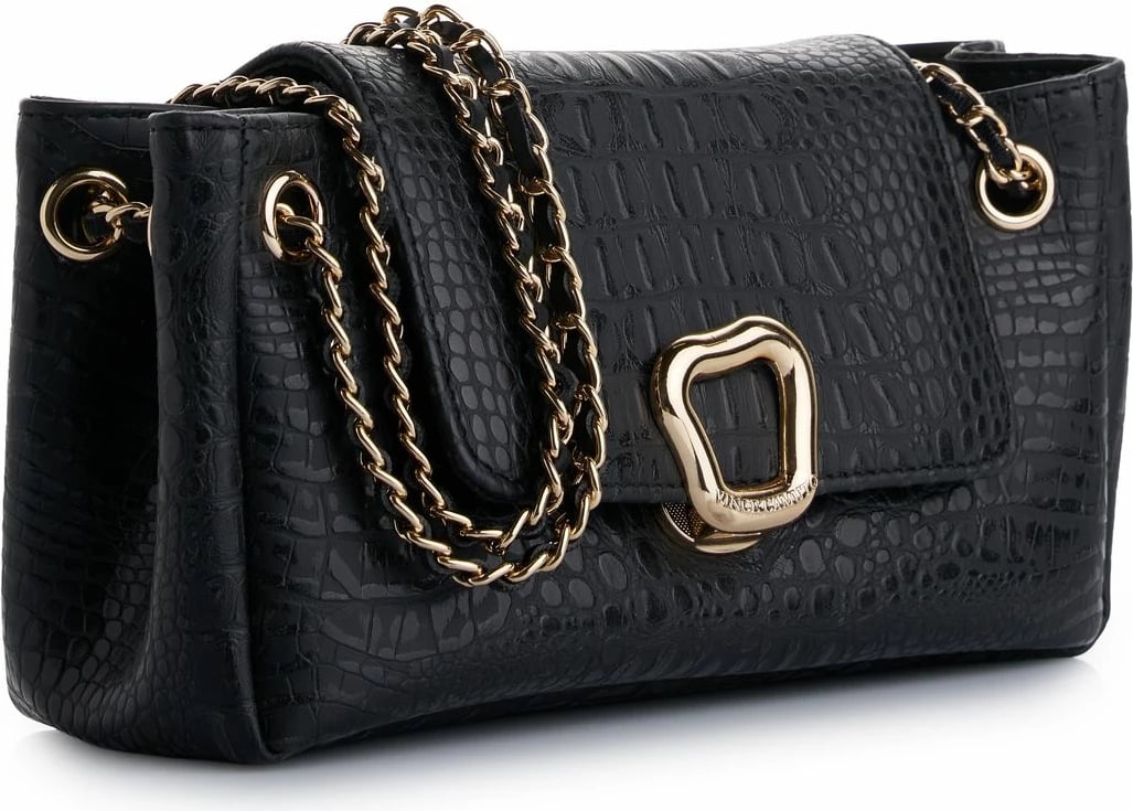 Çantë shpatulle Vince Camuto, Croco Black, Siena v2