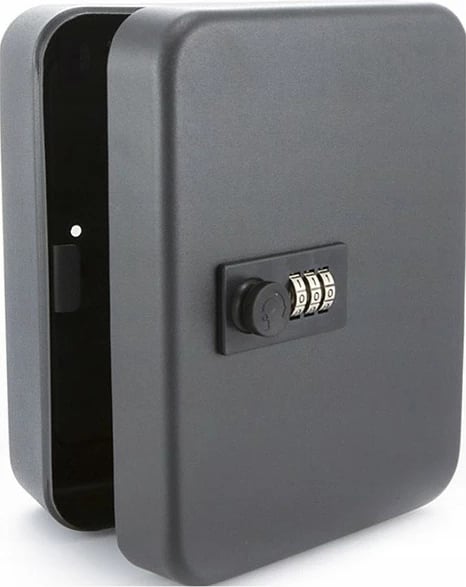 Kuti çelësash, Tracer, TRASEJ47646, 20 grepa, bravë mekanike me kombinim 3-shifror, 22 x 16 x 7.5 cm, e zezë